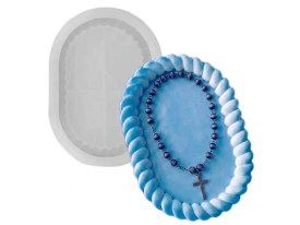 Molde silicona bandeja ovalada trenzada 